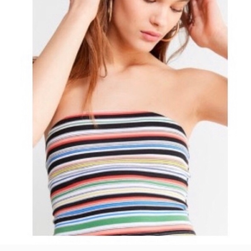 TUB TOP | Urban Outfitters Rainbow Tub Top